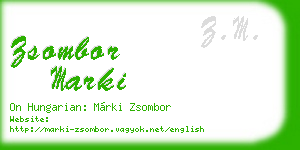 zsombor marki business card