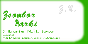 zsombor marki business card